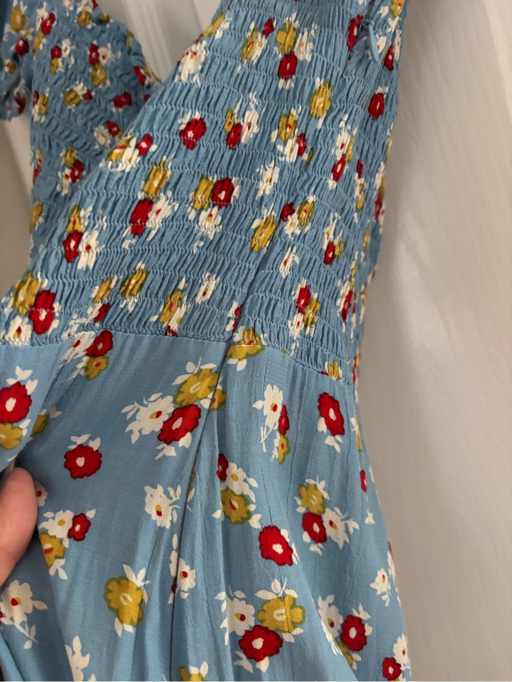Faithfull the Brand Blue Floral Midi Dress - Picture 7 of 7